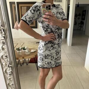 Escada Sport Women's Neoprene Snake Print Dress Size 34 US Size 2-4